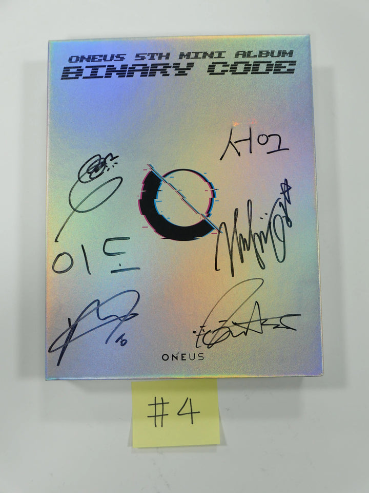 Oneus "Binary Code" 5th Mini - Hand Autographed(Signed) Promo Album - HALLYUSUPERSTORE