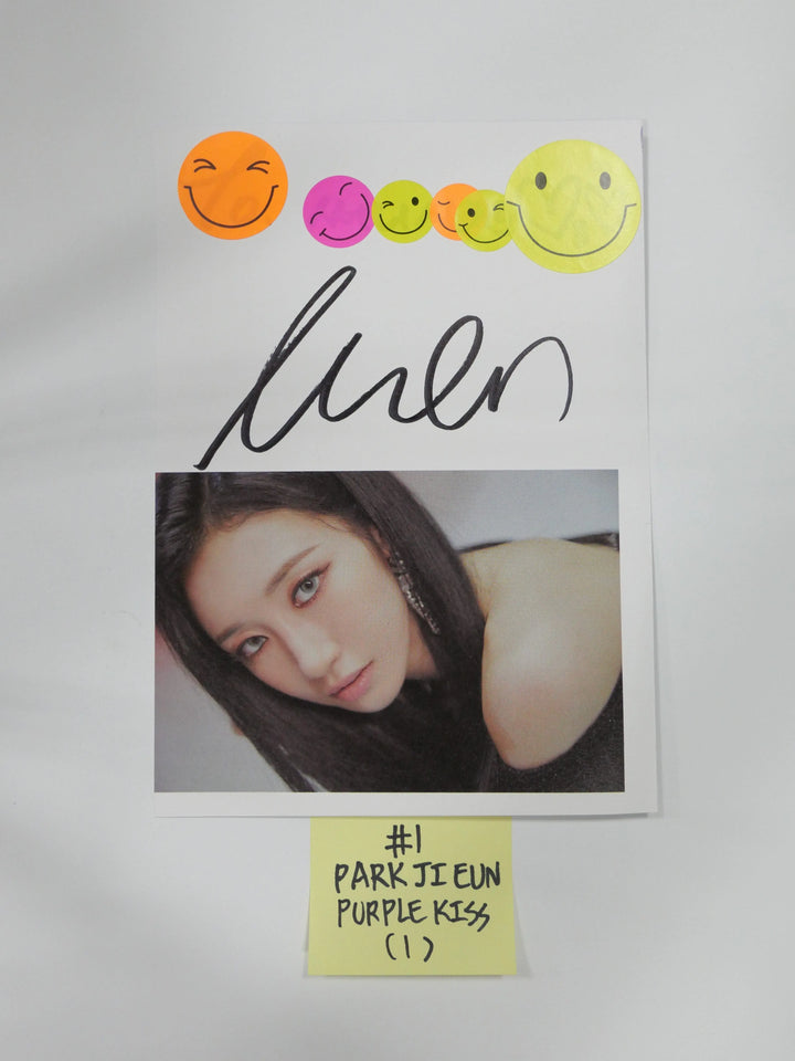 Purple Kiss, Hot Issue, Lunarsolar - A Cut Page From Fansign Event Albums - HALLYUSUPERSTORE