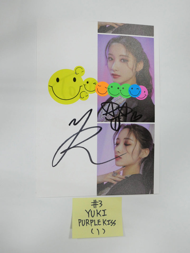 Purple Kiss, Hot Issue, Lunarsolar - A Cut Page From Fansign Event Albums - HALLYUSUPERSTORE