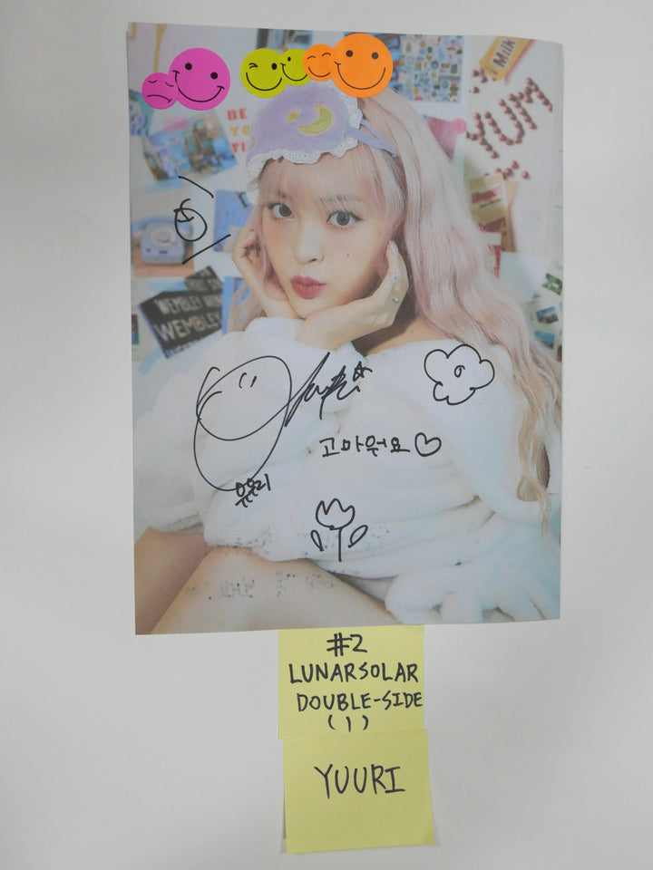 Purple Kiss, Hot Issue, Lunarsolar - A Cut Page From Fansign Event Albums - HALLYUSUPERSTORE