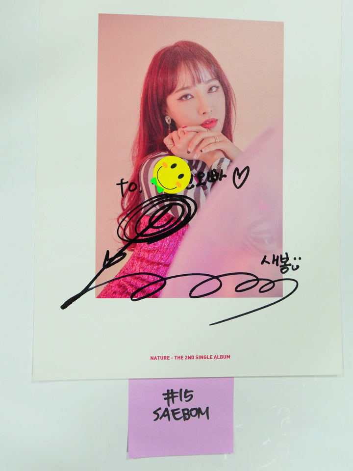 Nature - A Cut Page From Fansign Event Albums (SO HEE, AURORA, SAE BOM) - HALLYUSUPERSTORE