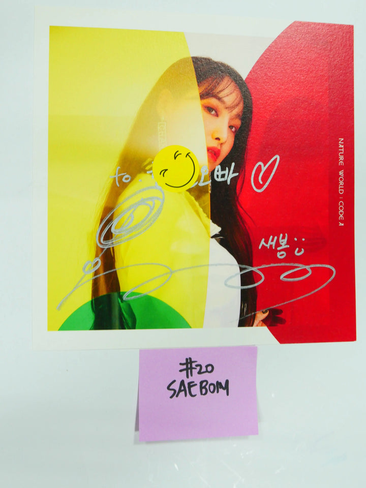 Nature - A Cut Page From Fansign Event Albums (SO HEE, AURORA, SAE BOM) - HALLYUSUPERSTORE