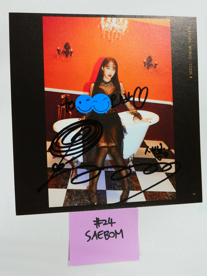 Nature - A Cut Page From Fansign Event Albums (SO HEE, AURORA, SAE BOM) - HALLYUSUPERSTORE