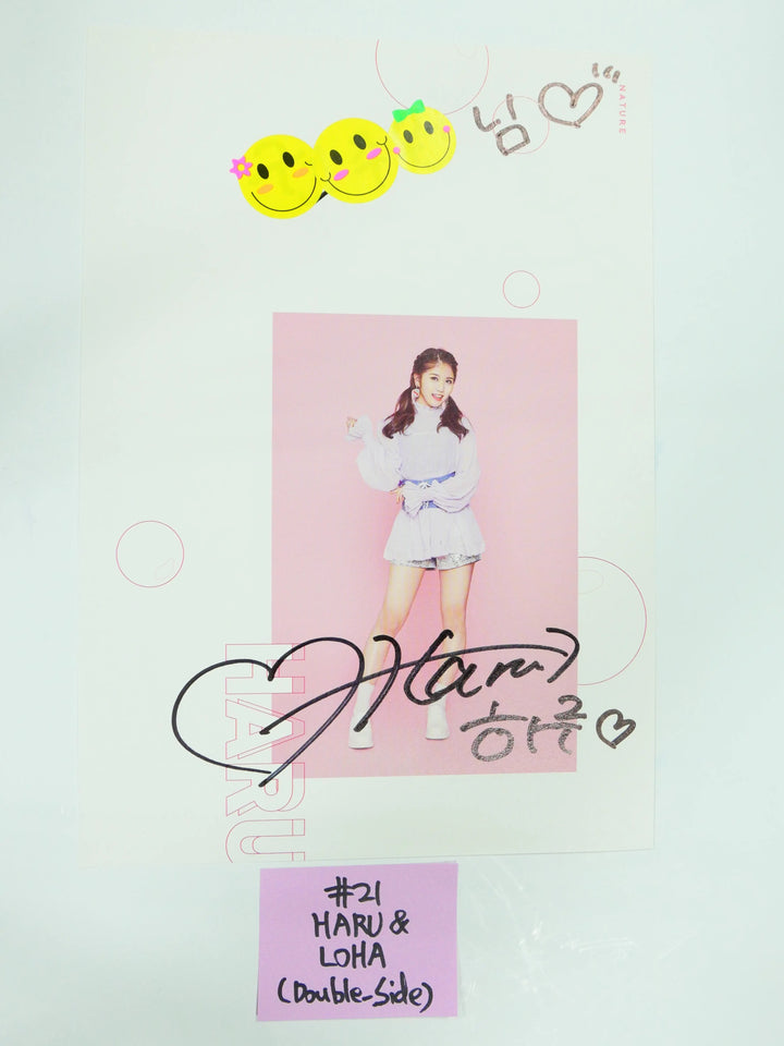 Nature - A Cut Page From Fansign Event Albums (LU, CHAE BIN, HARU, LOHA) - HALLYUSUPERSTORE
