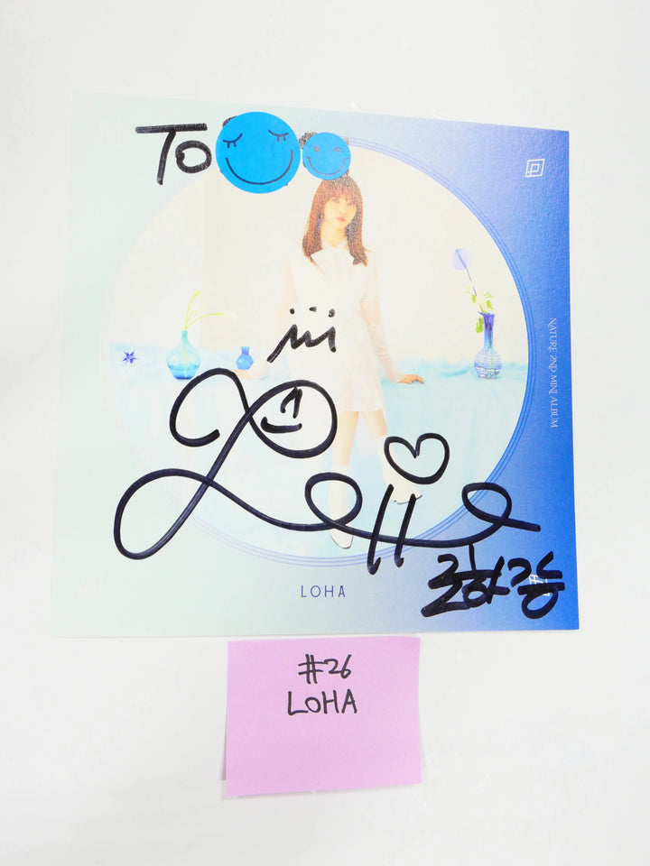 Nature - A Cut Page From Fansign Event Albums (LU, CHAE BIN, HARU, LOHA) - HALLYUSUPERSTORE