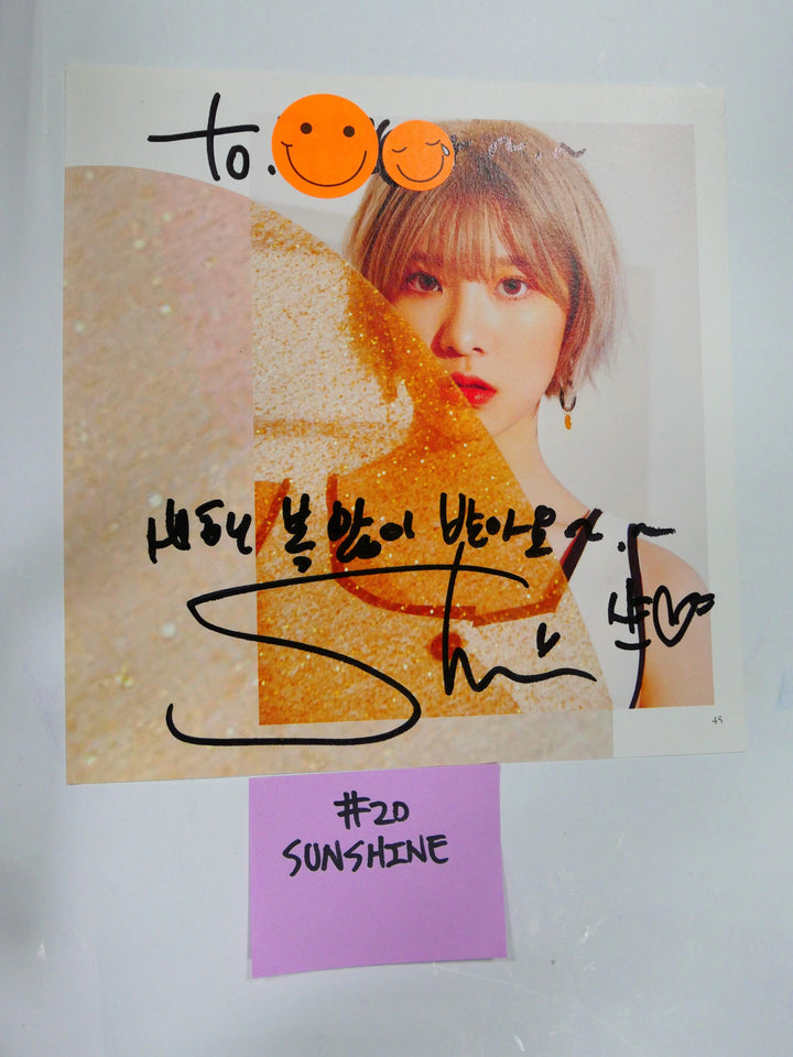 Nature - A Cut Page From Fansign Event Albums (UCHAE, SUNSHINE, GAGA) - HALLYUSUPERSTORE