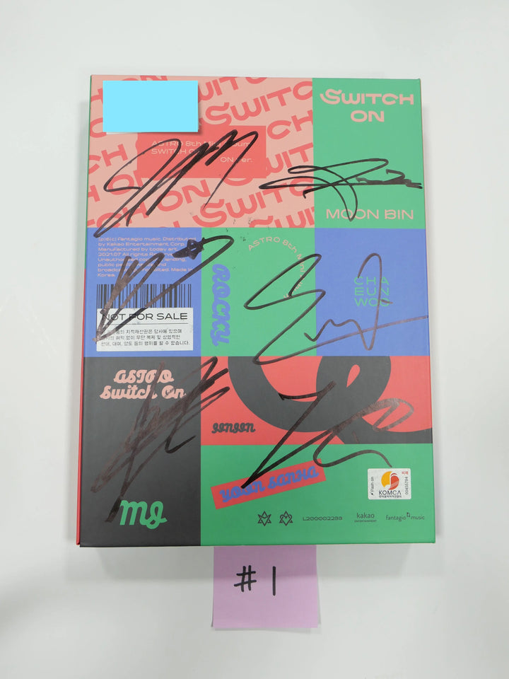 ASTRO "SWITCH ON" 8th Mini - Hand Autographed(Signed) Promo Album - HALLYUSUPERSTORE