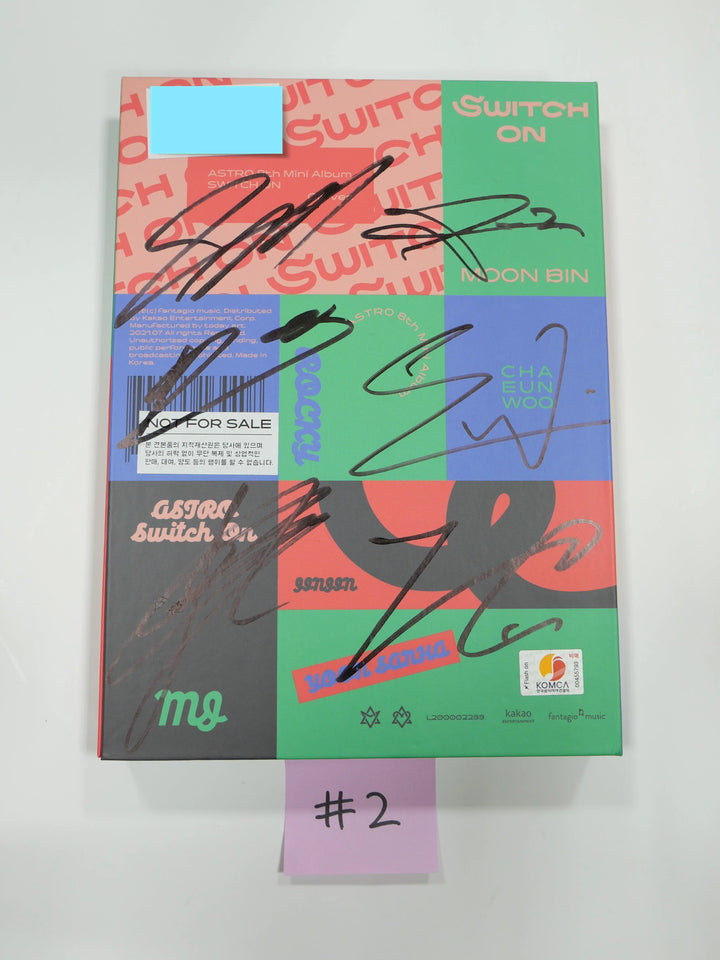 ASTRO "SWITCH ON" 8th Mini - Hand Autographed(Signed) Promo Album - HALLYUSUPERSTORE