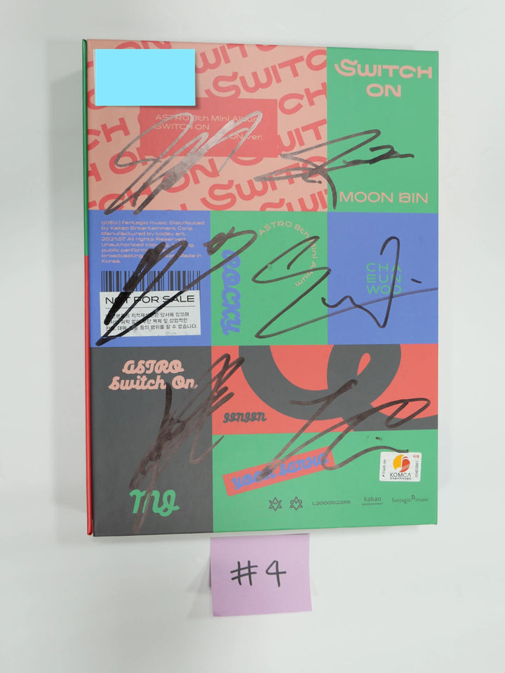 ASTRO "SWITCH ON" 8th Mini - Hand Autographed(Signed) Promo Album - HALLYUSUPERSTORE