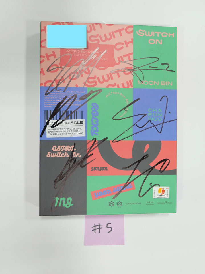 ASTRO "SWITCH ON" 8th Mini - Hand Autographed(Signed) Promo Album - HALLYUSUPERSTORE