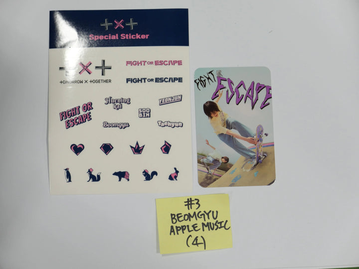 TXT 'Fight Of Escape' - Applemusic Pre-Order Benefit Photocard + Sticker - HALLYUSUPERSTORE