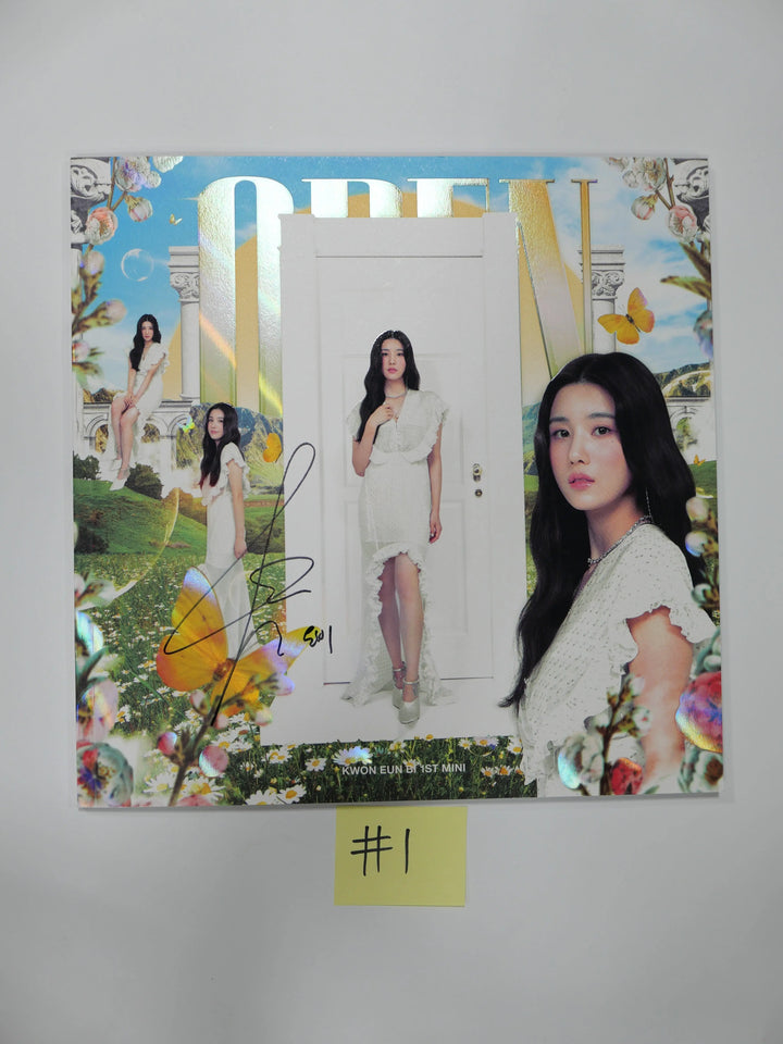 Kwon Eunbi "Open" 1st Mini Album - Hand Autographed (Signed) Promo Album - HALLYUSUPERSTORE