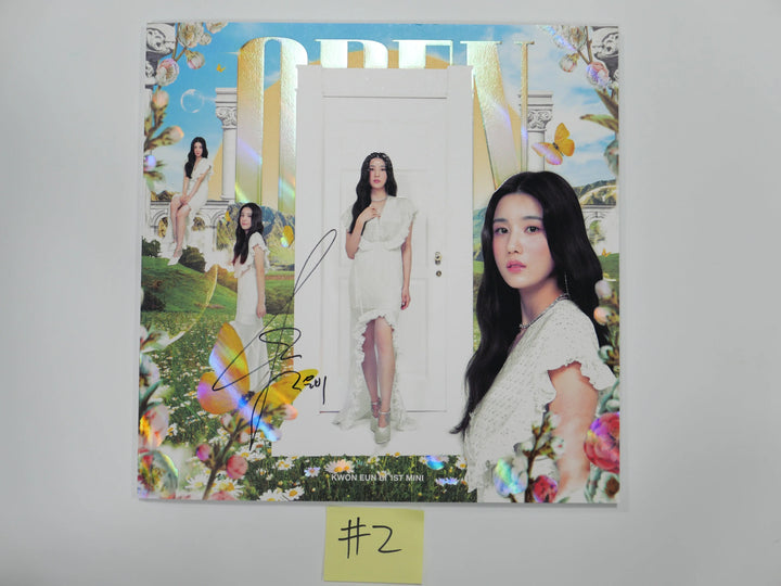 Kwon Eunbi "Open" 1st Mini Album - Hand Autographed (Signed) Promo Album - HALLYUSUPERSTORE