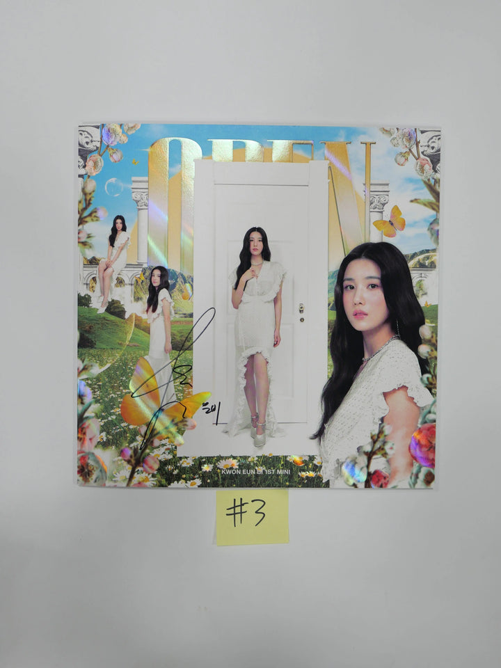 Kwon Eunbi "Open" 1st Mini Album - Hand Autographed (Signed) Promo Album - HALLYUSUPERSTORE