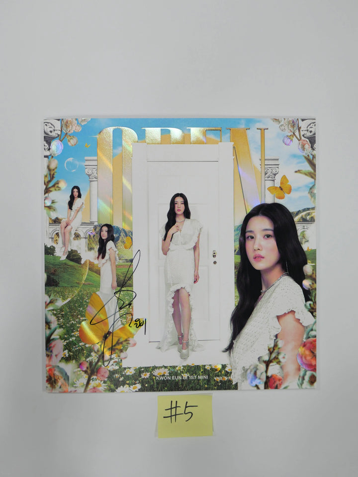 Kwon Eunbi "Open" 1st Mini Album - Hand Autographed (Signed) Promo Album - HALLYUSUPERSTORE