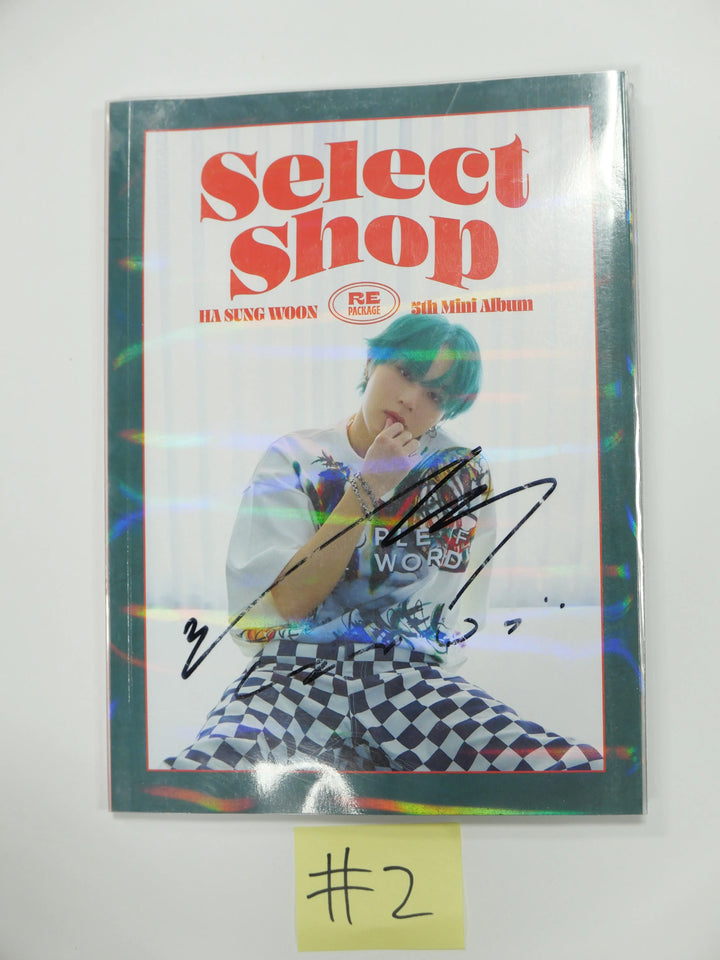 Ha Sung woon "Select Shop" 5th Mini - Hand Autographed (Signed) Album - HALLYUSUPERSTORE