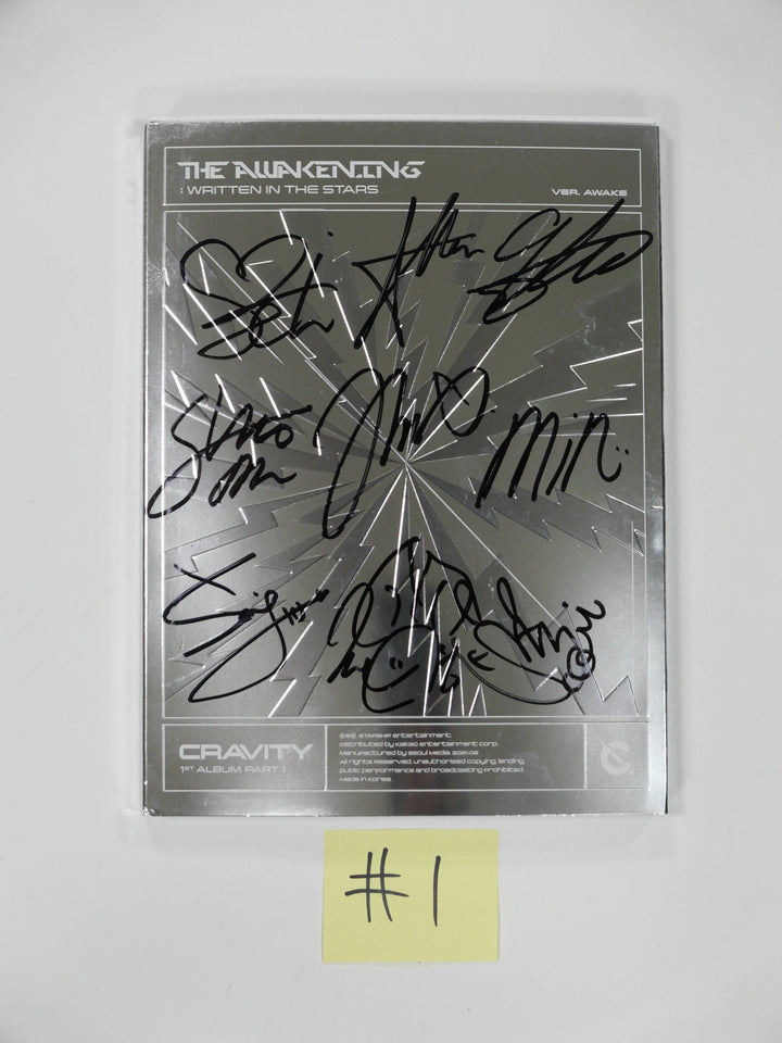 Cravity "The Awakening Written In The Stars" 1st - Hand Autographed (Signed) Promo Album - HALLYUSUPERSTORE