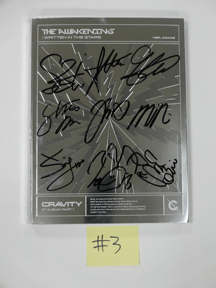 Cravity "The Awakening Written In The Stars" 1st - Hand Autographed (Signed) Promo Album - HALLYUSUPERSTORE