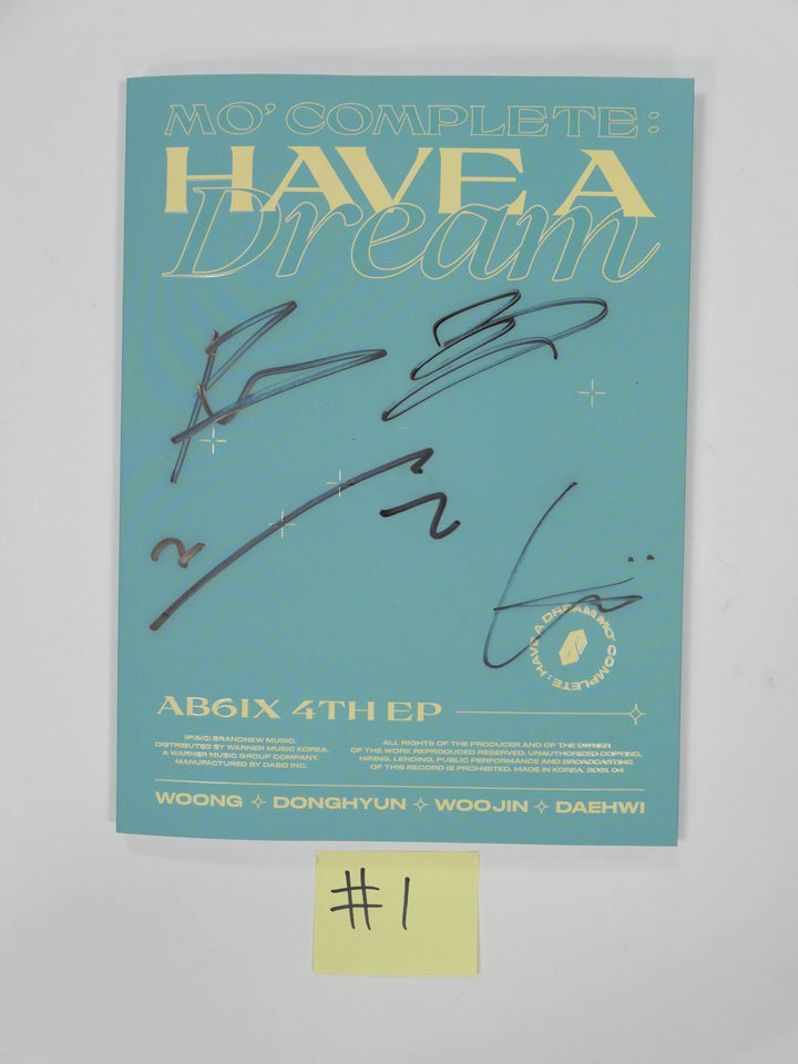 AB6IX "Mo' Complete : Have A Dream" 4th - Hand Autographed (Signed) Promo Album - HALLYUSUPERSTORE