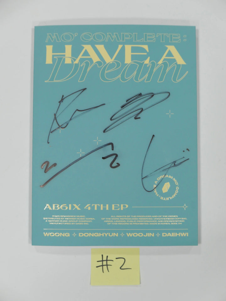 AB6IX "Mo' Complete : Have A Dream" 4th - Hand Autographed (Signed) Promo Album - HALLYUSUPERSTORE