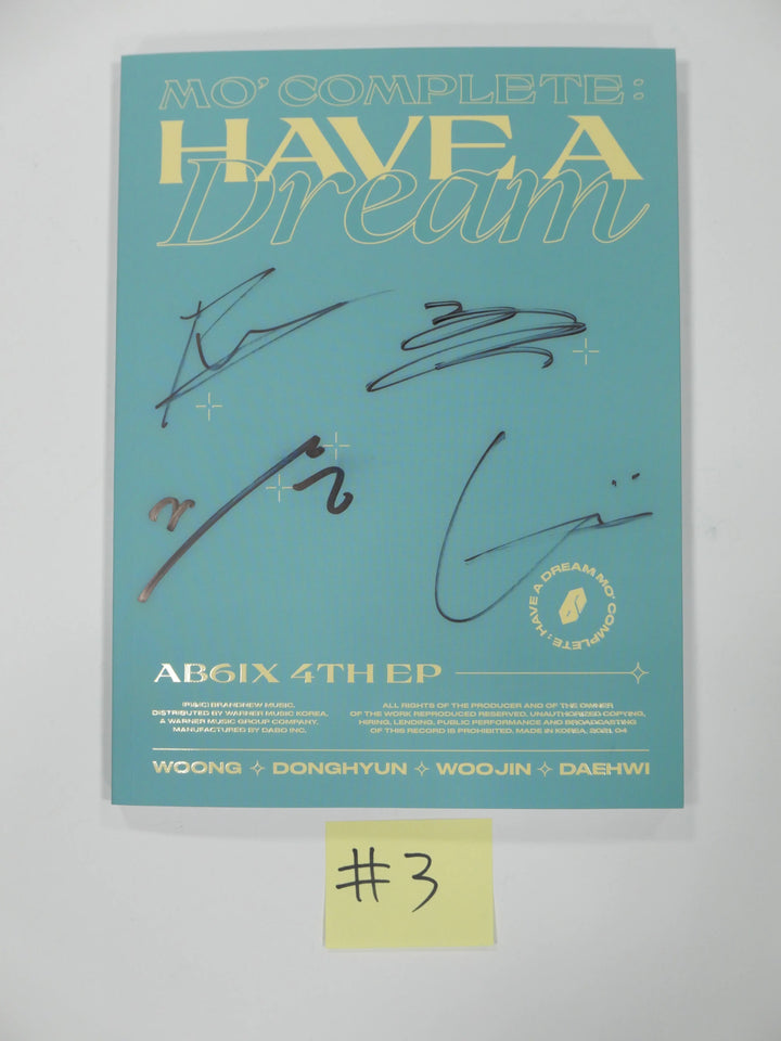 AB6IX "Mo' Complete : Have A Dream" 4th - Hand Autographed (Signed) Promo Album - HALLYUSUPERSTORE