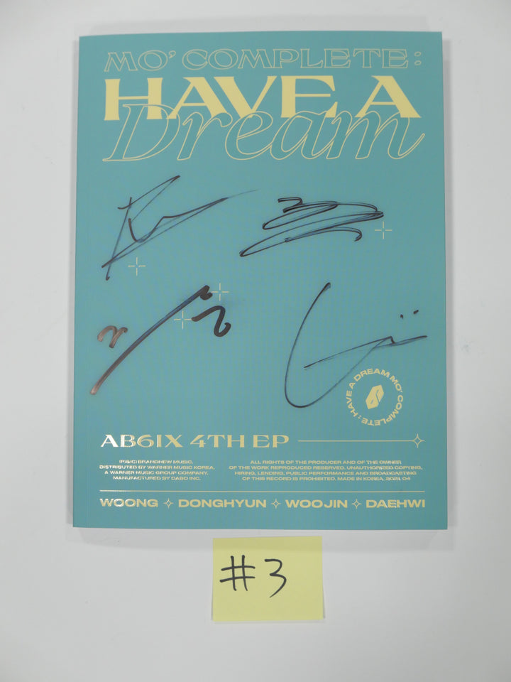AB6IX "Mo' Complete : Have A Dream" 4th - Hand Autographed (Signed) Promo Album