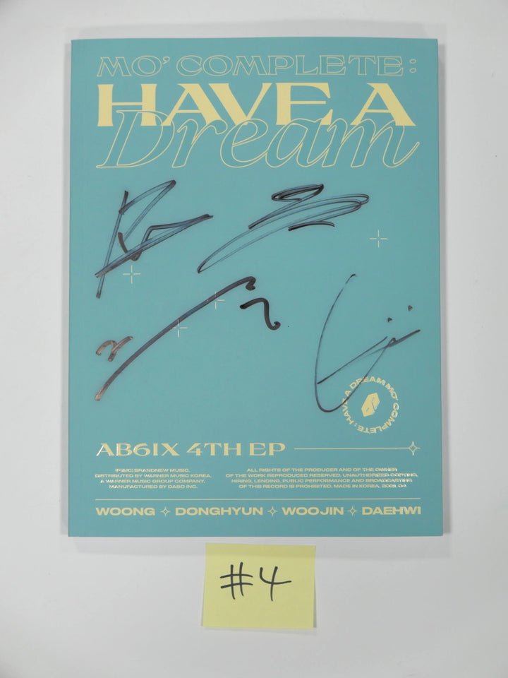 AB6IX "Mo' Complete : Have A Dream" 4th - Hand Autographed (Signed) Promo Album - HALLYUSUPERSTORE