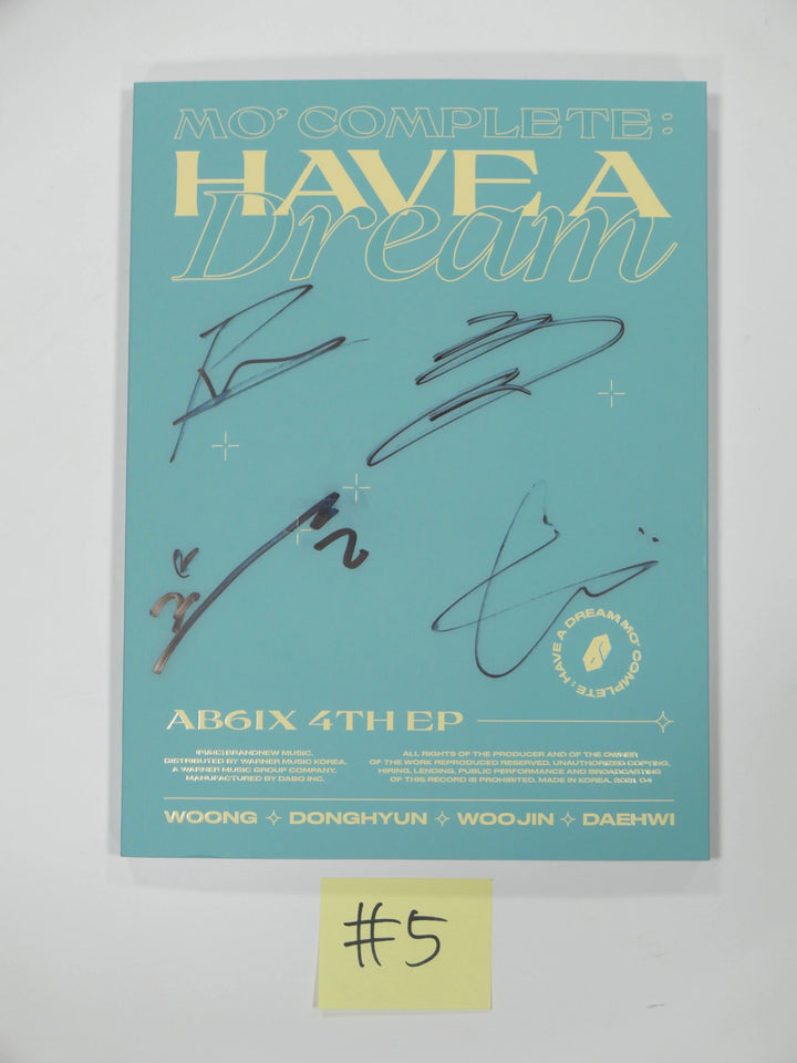 AB6IX "Mo' Complete : Have A Dream" 4th - Hand Autographed (Signed) Promo Album - HALLYUSUPERSTORE