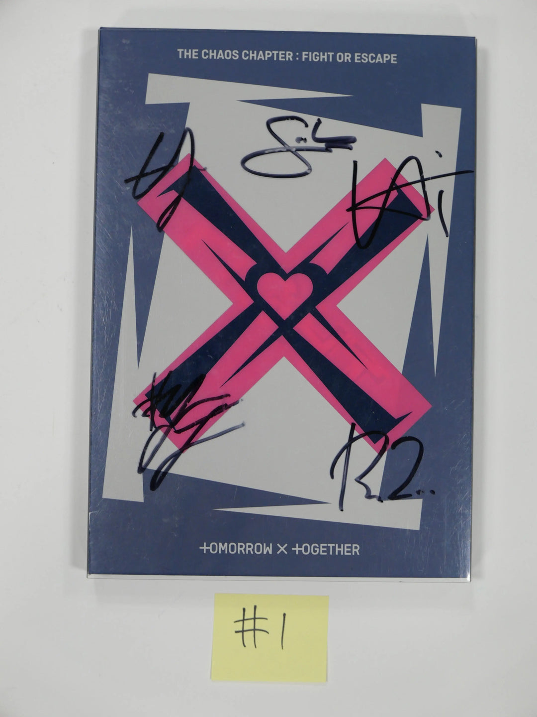 TXT "Fight OR Escape" 2rd - Hand Autographed(Signed) Promo Album - HALLYUSUPERSTORE