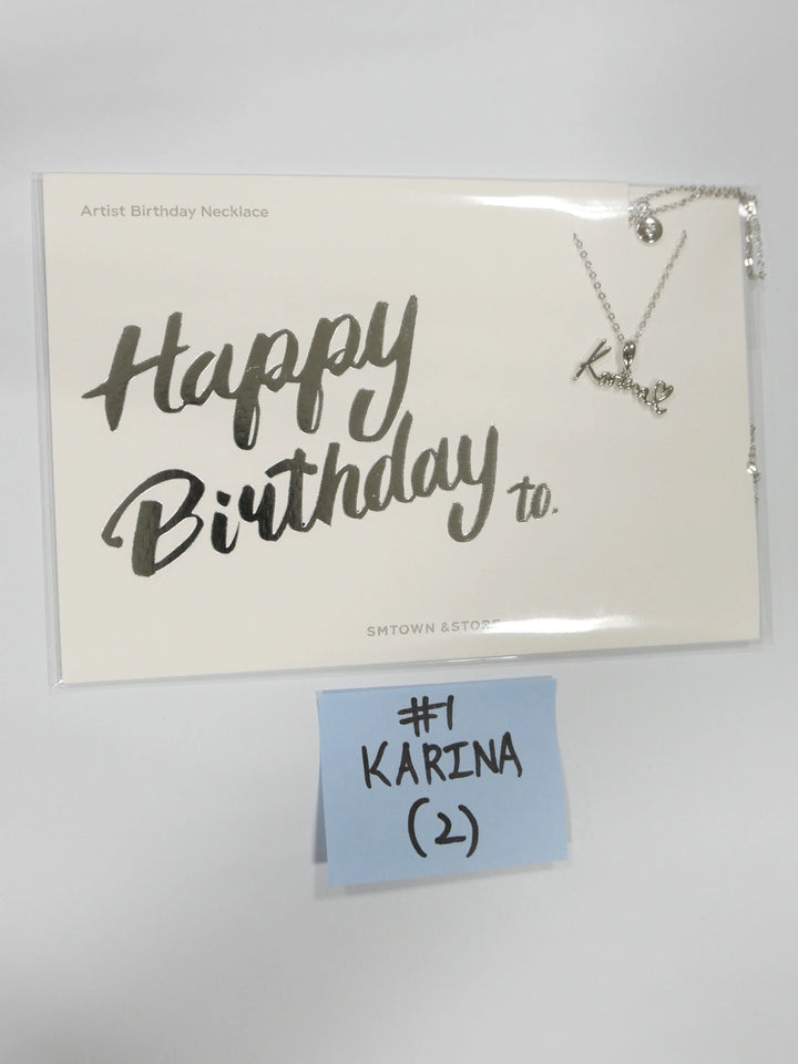 Aespa - ARTIST BIRTHDAY NECKLACE - HALLYUSUPERSTORE