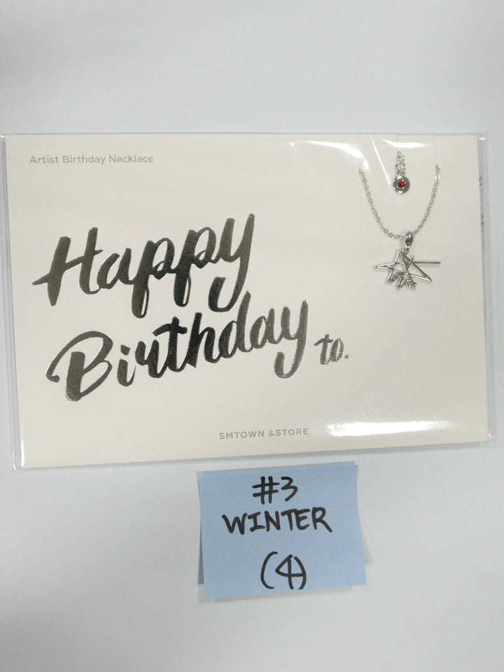 Aespa - ARTIST BIRTHDAY NECKLACE - HALLYUSUPERSTORE