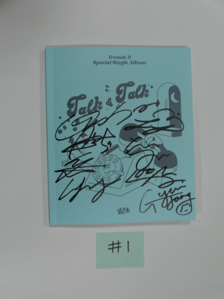 Fromis_9 "Talk & Talk" - Hand Autographed(Signed) promo Album - HALLYUSUPERSTORE