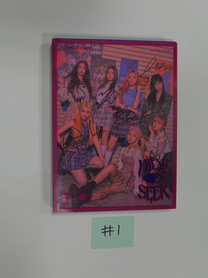Purple Kiss "Hide & Seek" 2nd mini - Hand Autographed(Signed) Promo Album - HALLYUSUPERSTORE