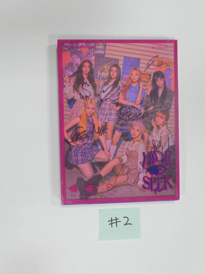 Purple Kiss "Hide & Seek" 2nd mini - Hand Autographed(Signed) Promo Album - HALLYUSUPERSTORE