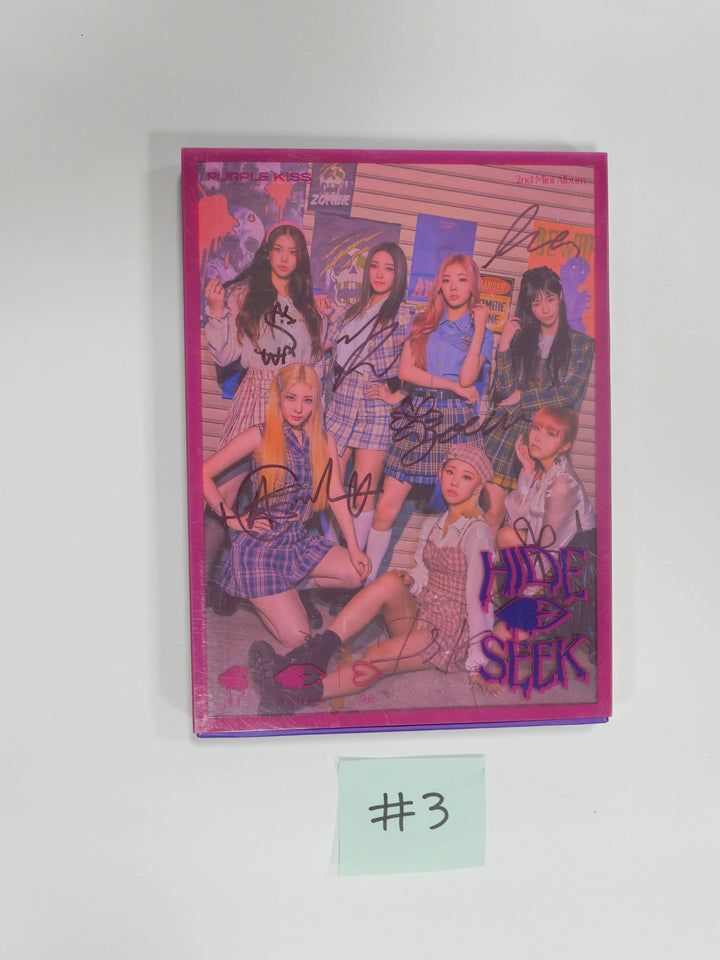 Purple Kiss "Hide & Seek" 2nd mini - Hand Autographed(Signed) Promo Album - HALLYUSUPERSTORE