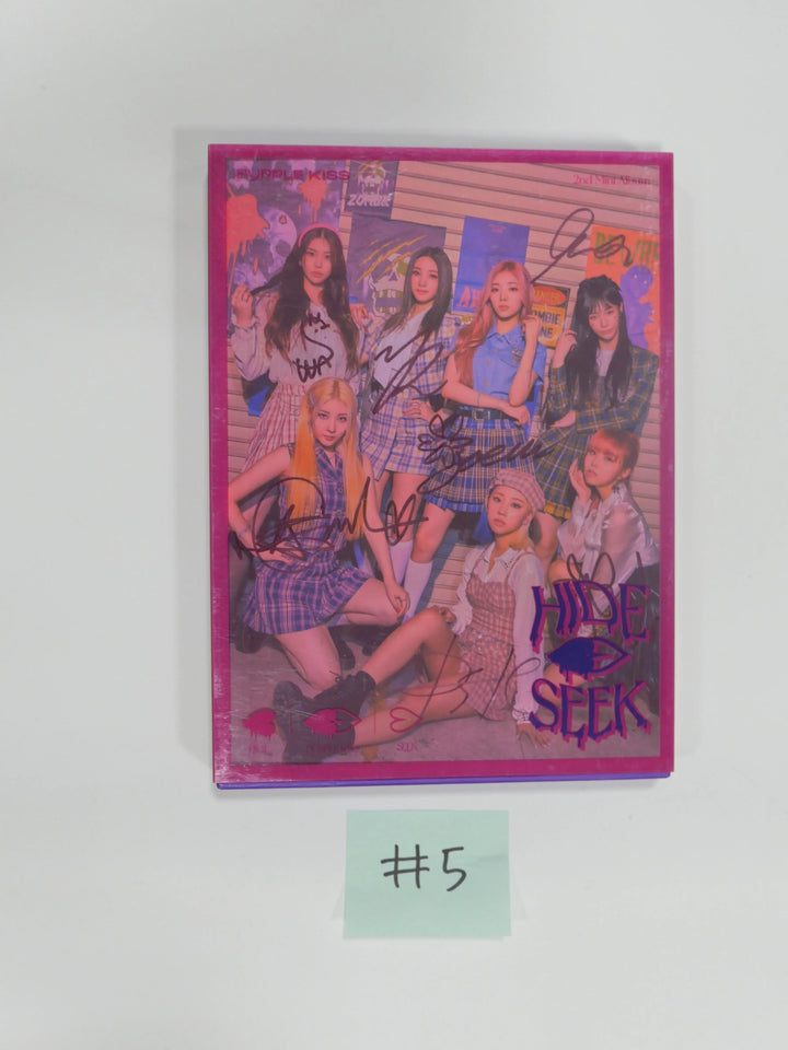 Purple Kiss "Hide & Seek" 2nd mini - Hand Autographed(Signed) Promo Album - HALLYUSUPERSTORE