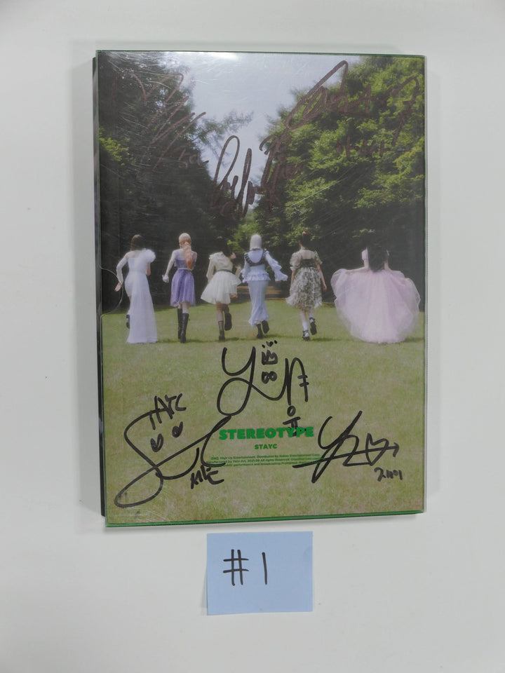 StayC "STEREOTYPE" 1st mini - Hand Autographed(Signed) Promo Album - HALLYUSUPERSTORE