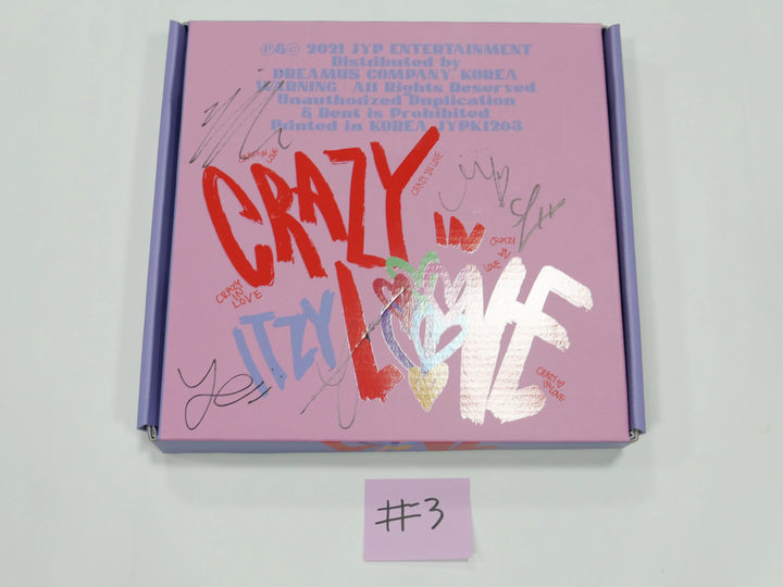 Itzy 'Crazy In Love' - Hand Autographed(Signed) Promo Album - HALLYUSUPERSTORE