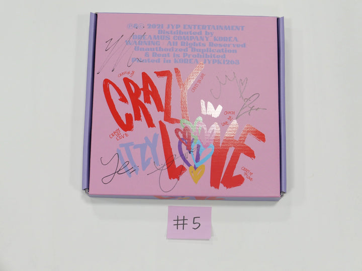 Itzy 'Crazy In Love' - Hand Autographed(Signed) Promo Album - HALLYUSUPERSTORE