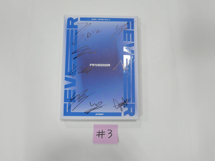 Ateez 'Zero : Fever Part 3' - Hand Autographed(Signed) Promo Album - HALLYUSUPERSTORE