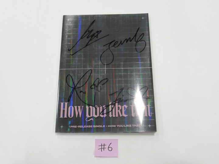 Lisa (Of Black Pink) 'LALISA' - Hand Autographed(Signed) Promo Album, 'How Like That' - Hand Autographed(Signed) Promo Album - HALLYUSUPERSTORE