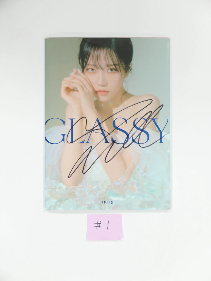 JO YURI (Of IZONE) 'GLASSY' 1st single - Hand Autographed(Signed) Promo Album - HALLYUSUPERSTORE