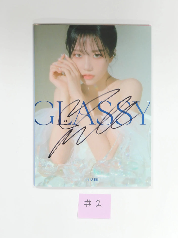 JO YURI (Of IZONE) 'GLASSY' 1st single - Hand Autographed(Signed) Promo Album - HALLYUSUPERSTORE