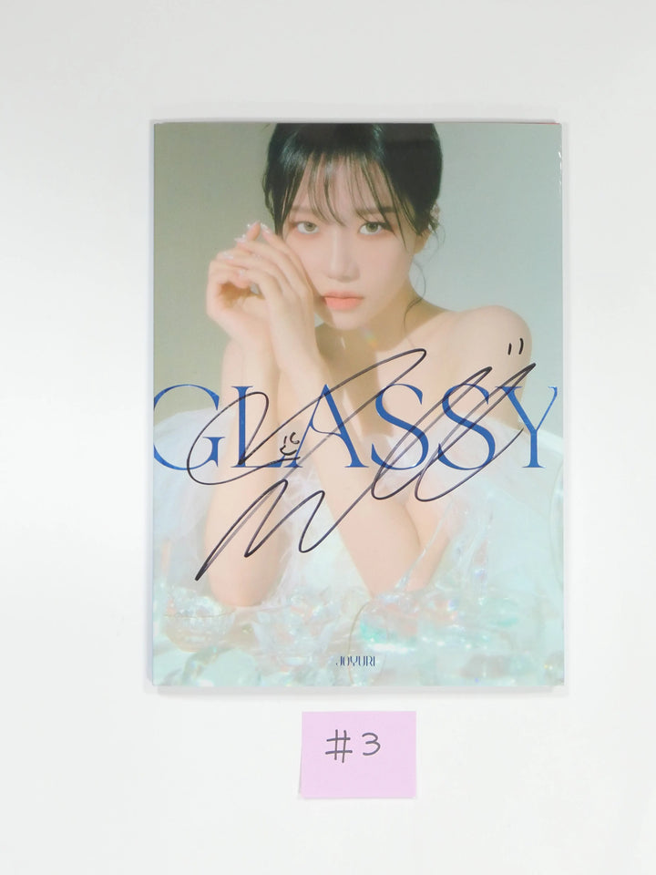 JO YURI (Of IZONE) 'GLASSY' 1st single - Hand Autographed(Signed) Promo Album - HALLYUSUPERSTORE