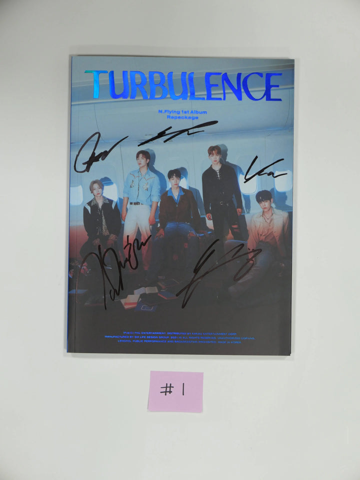 N.Flying 'TURBULENCE' 1st - Hand Autographed(Signed) Promo Album - HALLYUSUPERSTORE