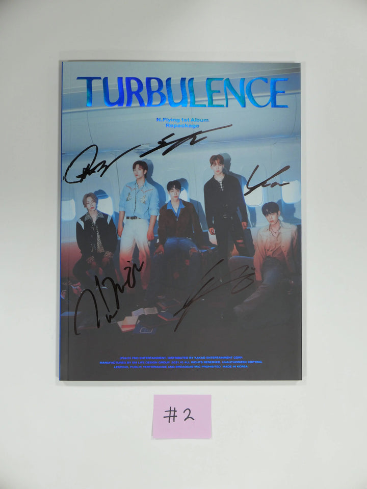 N.Flying 'TURBULENCE' 1st - Hand Autographed(Signed) Promo Album - HALLYUSUPERSTORE