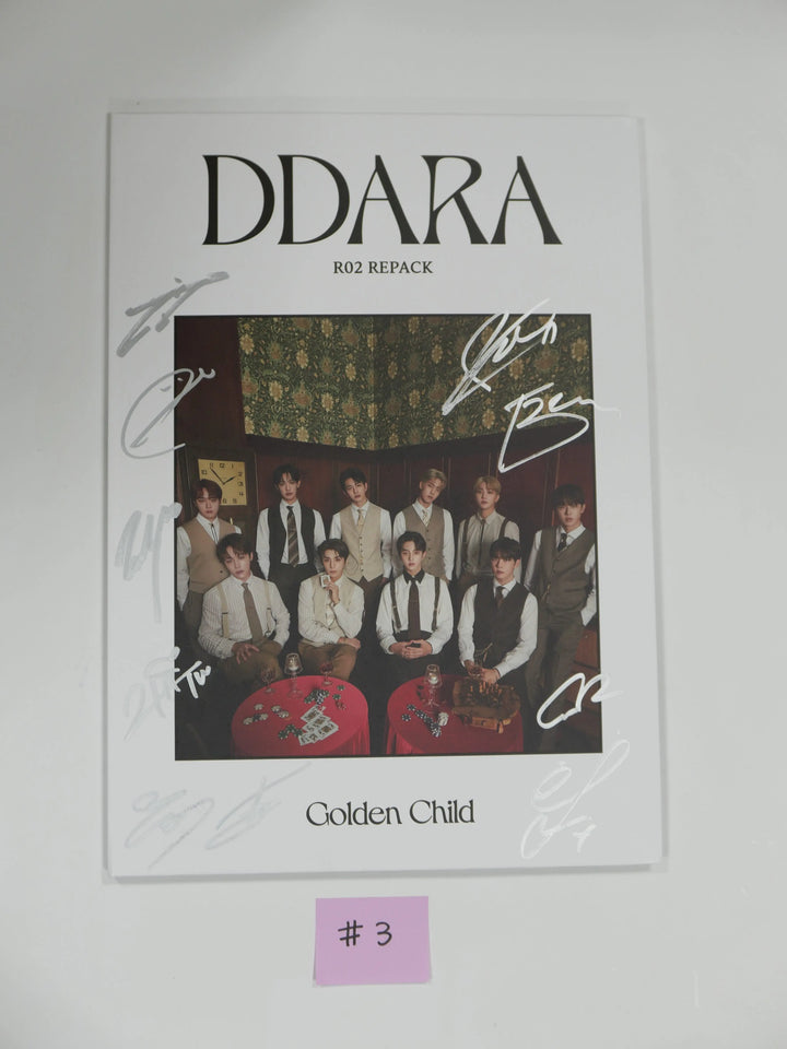 GOLDEN CHILD "DDARA" 2nd - Hand Autographed(Signed) Promo Album - HALLYUSUPERSTORE