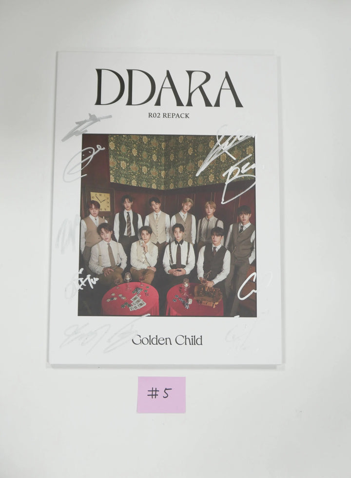GOLDEN CHILD "DDARA" 2nd - Hand Autographed(Signed) Promo Album - HALLYUSUPERSTORE