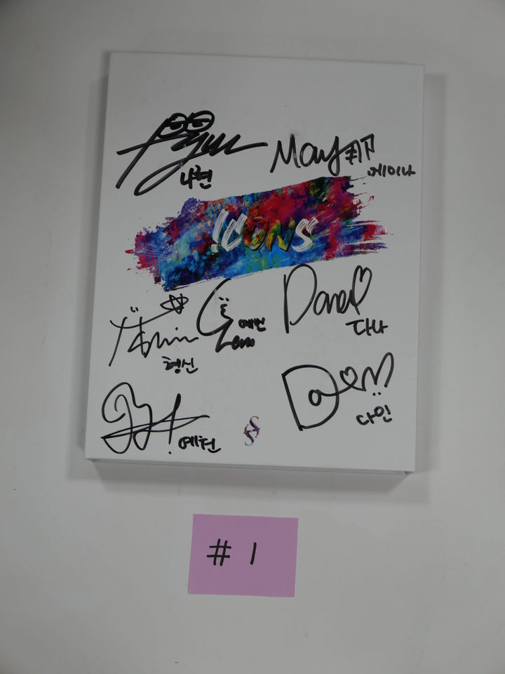 Hot Issue 'ICONS' 1st Single - Hand Autographed(Signed) Promo Album - HALLYUSUPERSTORE