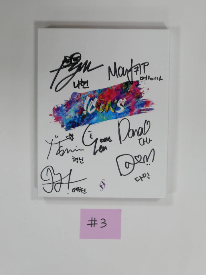 Hot Issue 'ICONS' 1st Single - Hand Autographed(Signed) Promo Album - HALLYUSUPERSTORE